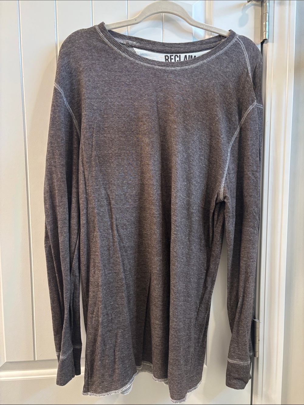 Reclaim Long-Sleeve Crewneck Sweater - Brown